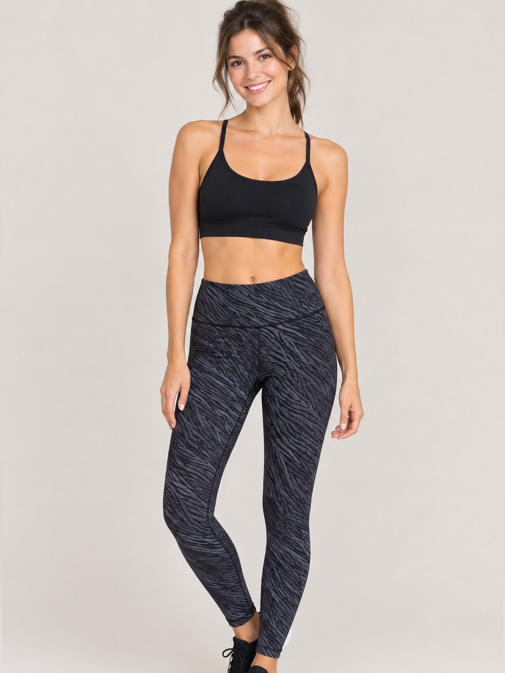 Glyder Silver Fog/Streaking Tiger High-Waist Leggings - Size XS